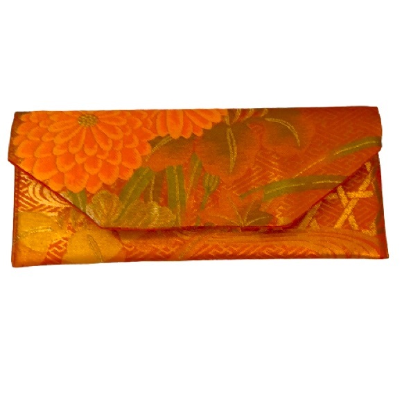 Leina Aonuma Obi Clutch / Purse Authentic Traditional Japanese Fabric - Picture 6 of 6
